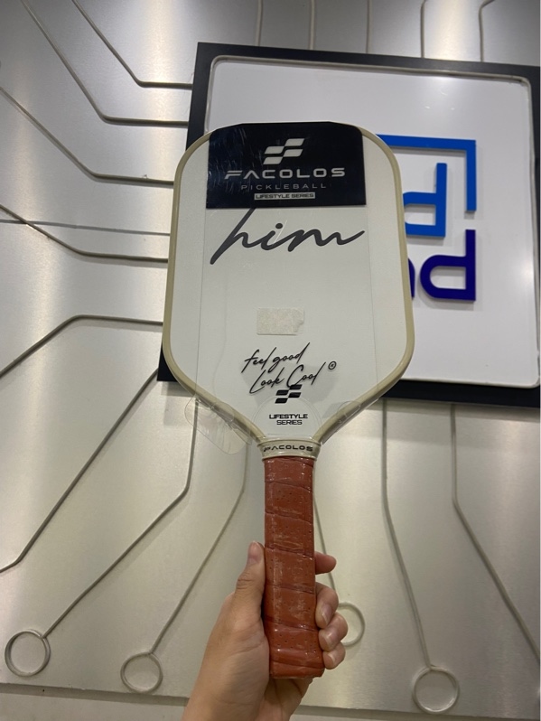 Vợt Pickleball Facolos Lifestyle - Couple - Him - Màu trắng - Newseal + túi