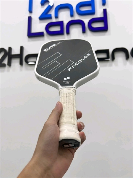 Vợt Pickleball Facolos Pro Series - Elite 16mm - Màu trắng - Likenew có tem chống hàng giả