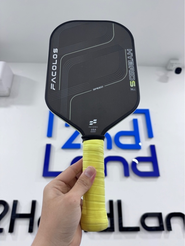 Vợt Pickleball Facolos Pro Series Hybrid 2.0 S - 14mm - Màu đen - Ngoại hình 98% - Mặt vợt xước nhẹ - Kèm túi