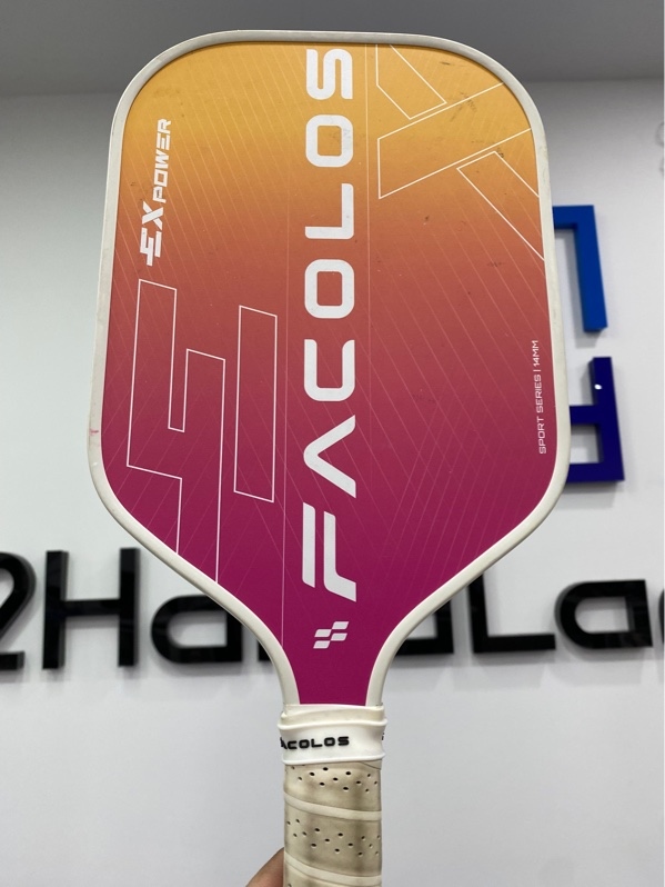 Vợt Pickleball Facolos Sport Series ExPower - 14mm - Màu hồng vàng - Ngoại hình: 97% - Trầy xước - Body