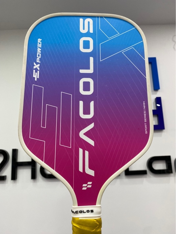 Vợt Pickleball Facolos Sport Series ExPower - 14mm - Màu xanh hồng - Ngoại hình: 97% - Trầy xước - Body