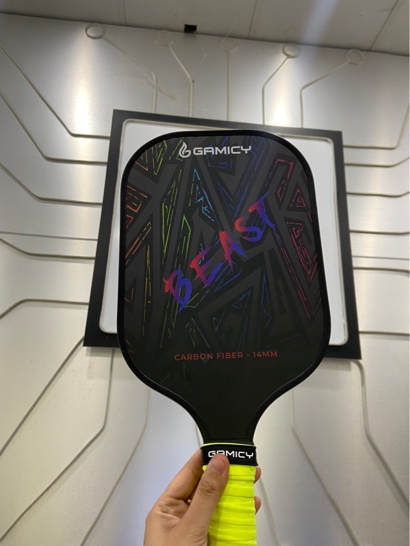 Vợt Pickleball Gamicy Beast T300 - 14mm - Màu đen - Ngoại hình: 97% - Xước viền - Body
