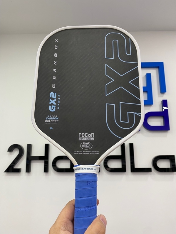 Vợt Pickleball Gearbox GX2 Power Hybrid - Màu trắng - Ngoại hình: 97% - Cấn trầy viền, mặt vợt trầy - Body