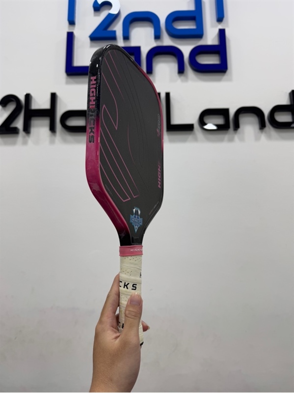 Vợt Pickleball Highpick X Pro 2.0 16mm - 225G - Màu đen hồng - Ngoại hình 97% - Trầy - Kèm box + Túi đựng