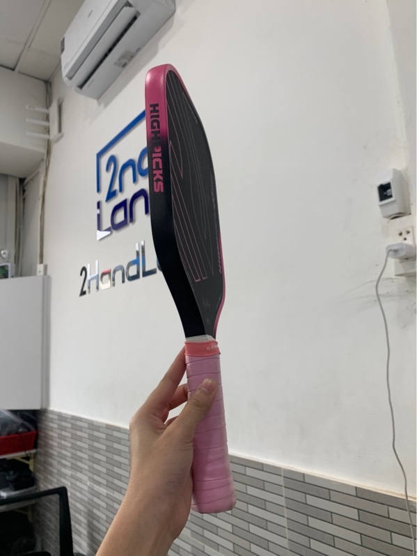 Vợt pickleball highpicks series X pro 2.0 - 16mm - Màu hồng đen - Ngoại hình: 98% - Kèm túi