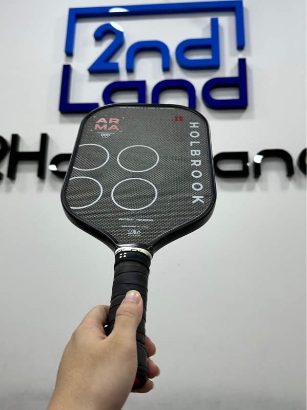 Vợt Pickleball HOLBROOK Arma: Metallic X 14mm - Màu đen - Ngoại hình 97% - Trầy góc trên nhẹ - Kèm túi