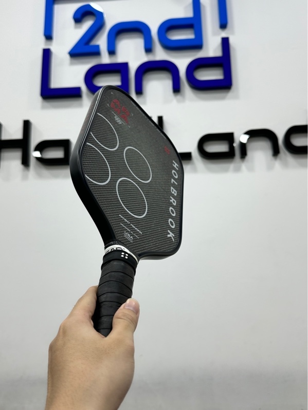 Vợt Pickleball HOLBROOK Arma: Metallic X 14mm - Màu đen - Ngoại hình 97% - Trầy góc trên nhẹ - Kèm túi