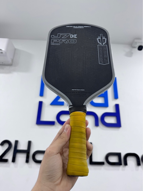 Vợt Pickleball Honoluku Pickleball Copany J7K Pro - Màu xám - Ngoại hình 97% - Viền trầy xước, mặt vợt trầy - Body