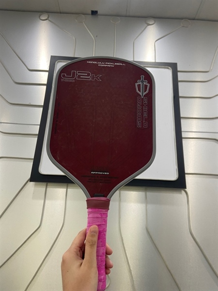 Vợt pickleball Honolulu J2K - 14mm - Màu đỏ - Ngoại hình: 97% - Trầy khung nhẹ - Kèm túi 1