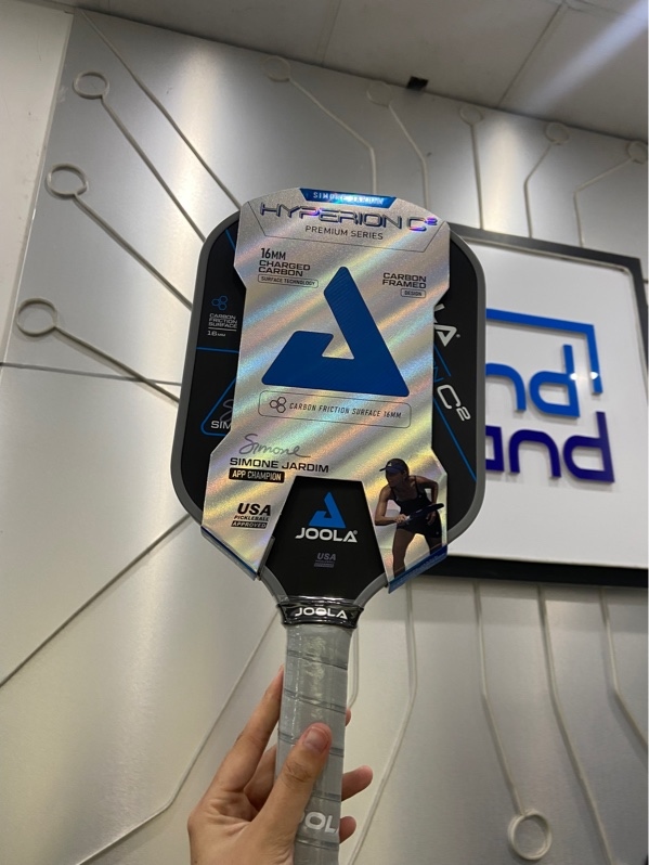 Vợt Pickleball Joola Simone Jardim Hyperion C2 CFS 16 - Màu đen xám - Newseal