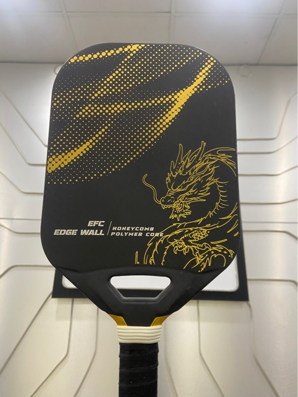Vợt Pickleball Jusain Dragon T700 - Màu đen - Ngoại hình: 97% - Trầy, xước nhiều, cấn - Kèm túi