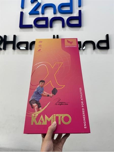 Vợt Pickleball Kamito Alpha α Lý Hoàng Nam - Màu hồng trắng - Ngoại hình 97% - Fullbox 3