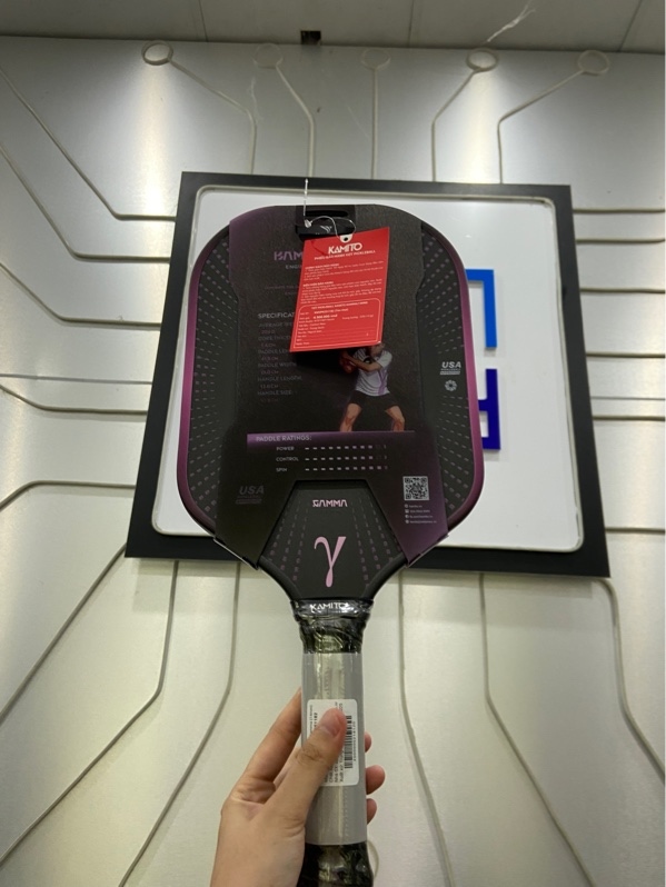 Vợt Pickleball Kamito Gamma - 14 mm - Màu hồng - Newseal + 3 banh
