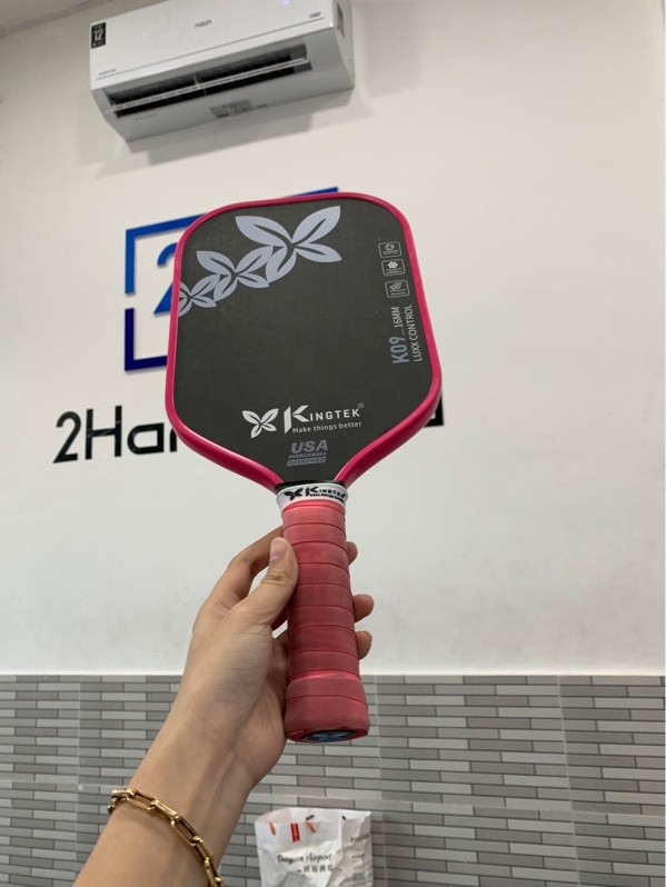 Vợt pickleball Kingtek K09 Luxx Control - 16mm - Màu hồng đen - Ngoại hình: 97% - Body