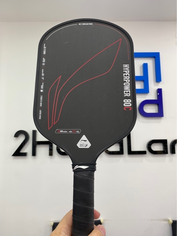 Vợt Pickleball Li-Ning Hyperpower 80C - Màu đen - Ngoại hình: 98% - Kèm túi vải