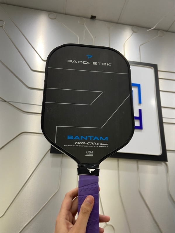 Vợt PickleBall Paddletek Bantam TKO -CX - 14.3mm - Màu đen - Ngoại hình: 97% - Body