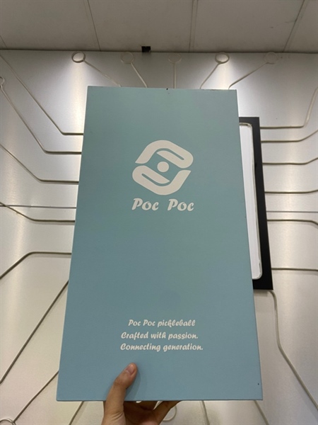 Vợt Pickleball Poc Poc Titan Pro 1 - 12mm - Màu đen xanh ngọc - Ngoại hình: 98% - Trầy keo dán bảo vệ - Kèm Box