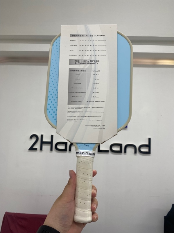 Vợt Pickleball Poviss Neo lite Seri - 16mm - Màu xanh biển - Open Box