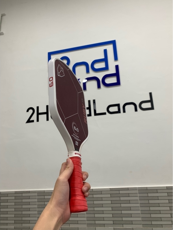 Vợt Pickleball Six Zero Ruby - 16mm - Màu trắng đỏ - Ngoại hình: 97% - Kèm túi