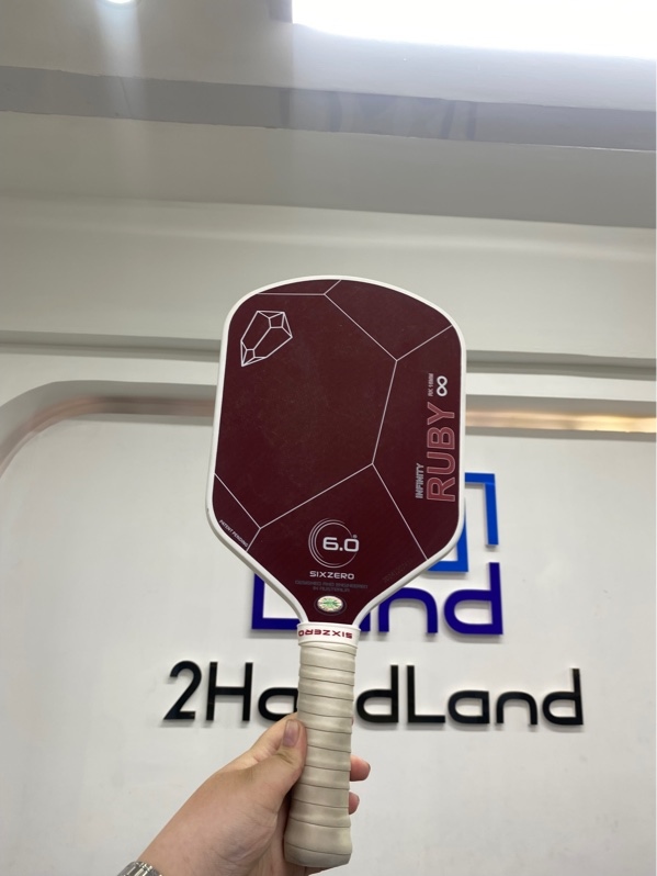 Vợt Pickleball Six Zero Ruby RK - 16mm - Màu đỏ - Ngoại hình 97% - Kèm túi
