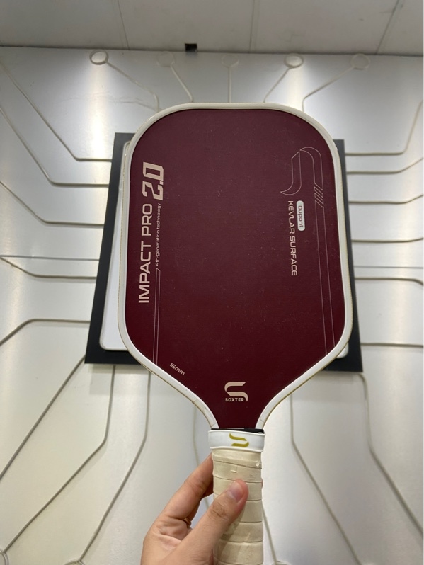 Vợt Pickleball Soxter Impact Pro 2.0 Kevlar Dupont - Màu nâu đỏ - Ngoại hình: 97% - Trầy xước xung quanh - Body