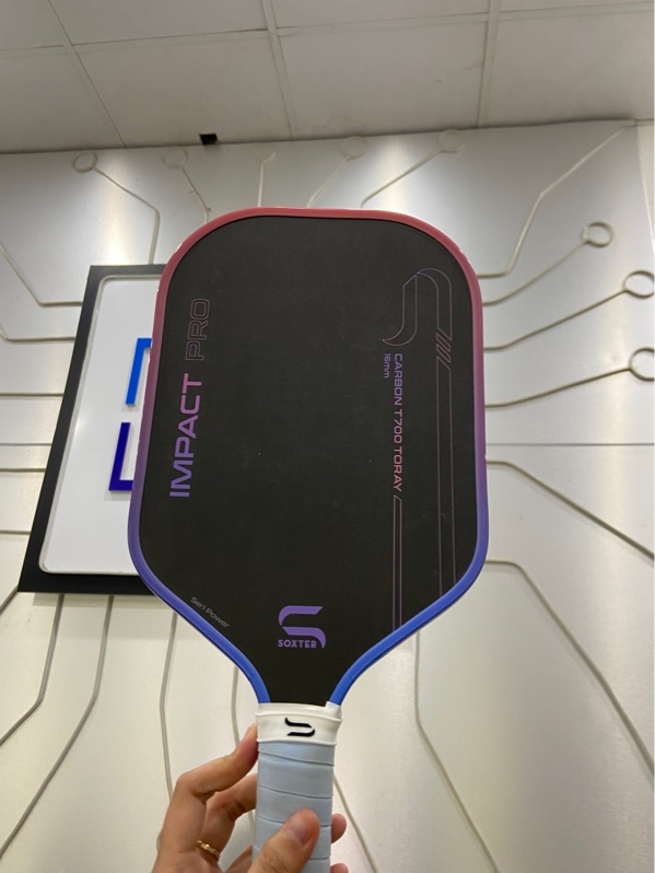 Vợt Pickleball Soxter Impact Pro Series Power 16mm - Màu tím - Ngoại hình: 97% - Kèm túi