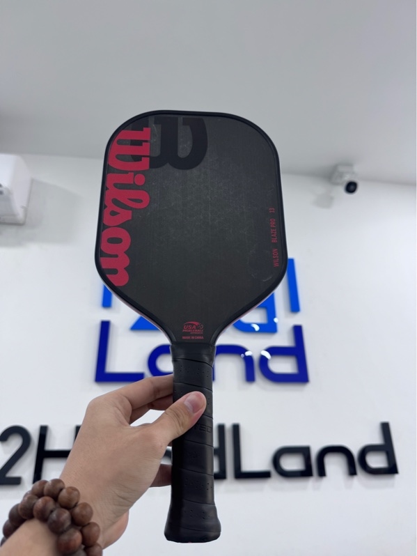 Vợt Pickleball Wilson Blaze Pro 13 - Màu đen - Ngoại hình 97% - Trầy mặt vợt, khung trầy - Body