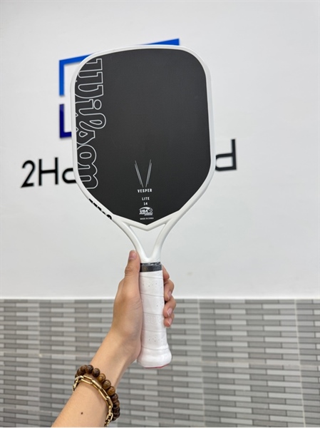 Vợt Pickleball Wilson Vesper Lite 14 - Màu trắng đen - Ngoại hình 98.5% - Kèm 3 banh