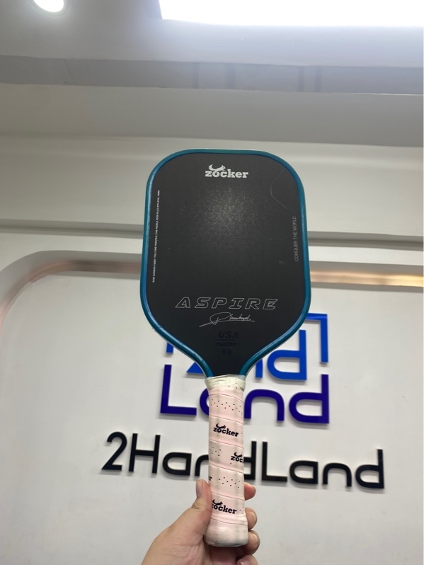 Vợt Pickleball Zocker Aspire x Phúc Huỳnh Edition - 16mm - Màu xanh - Ngoại hình 97% - trầy khung - Body