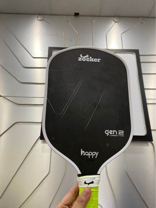 Vợt pickleball Zocker Happy HP02 Gen 2 - Màu trắng đen - Ngoại hình: 98% - Body