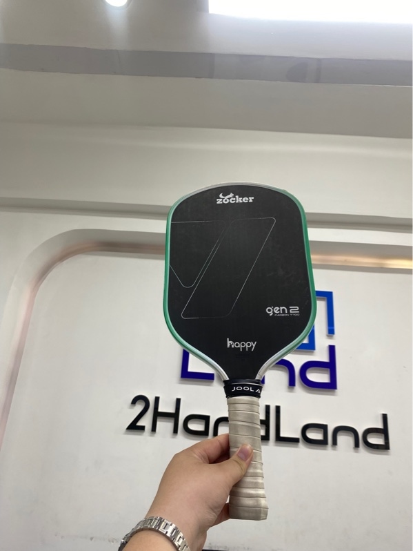 Vợt pickleball Zocker Happy HP02 Gen 2 - Màu xanh trắng - Ngoại hình 97% - Body