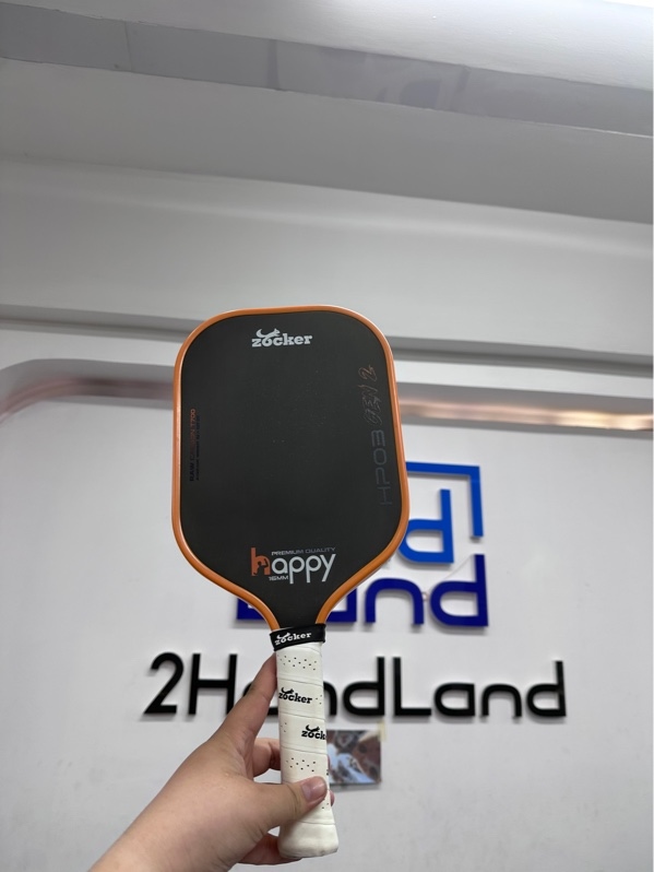 Vợt Pickleball Zocker Happy HP03 Gen 2 Raw carbon T700 16mm - Màu vàng - Ngoại hình 98% - Body
