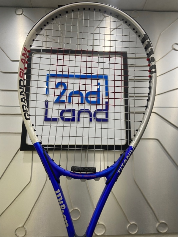 Vợt Tennis Grand Slam Titanium - Màu xanh - Ngoại hình: 97% - Kèm túi