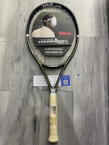 Vợt Tennis Wilson Hyper Hammer 5 Hybrid - 295 grams - Màu xanh lá - Newseal
