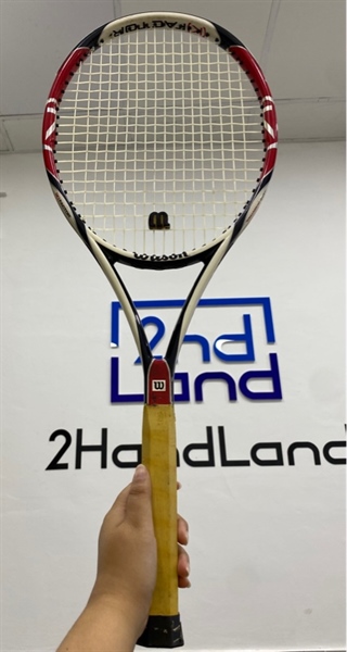 Vợt Tennis Wilson K-Factor (K) arophite Black 41/4 - Màu đen - Ngoại hình 96% - Không có quấn tay, đã thay dây - Kèm túi 1