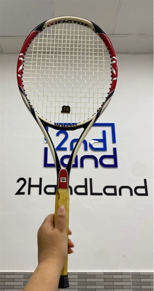 Vợt Tennis Wilson K-Factor (K) arophite Black 41/4 - Màu đen - Ngoại hình 96% - Không có quấn tay, đã thay dây - Kèm túi 3