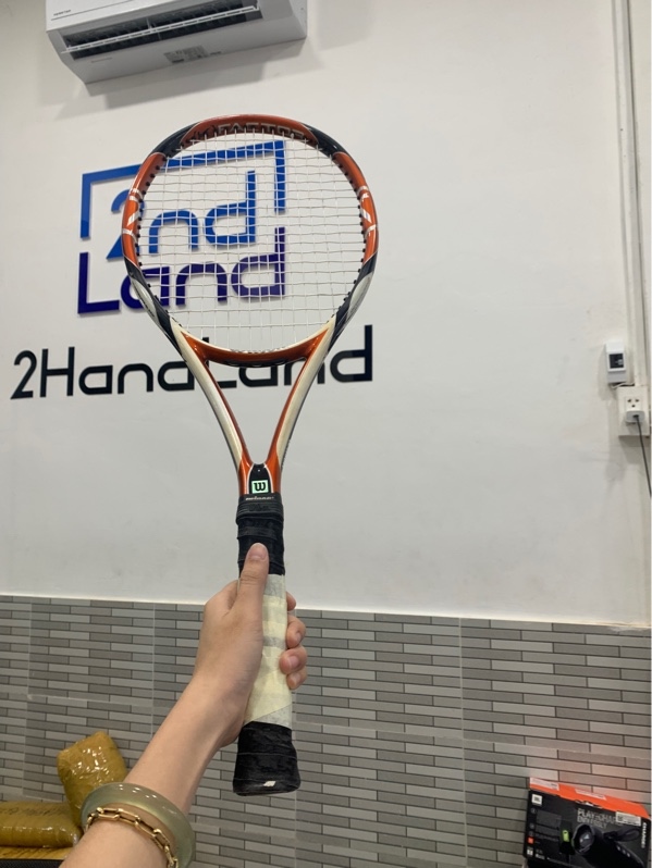 Vợt tennis Wilson K Factor - Màu cam đen - Ngoại hình: 97% - Trầy - Body