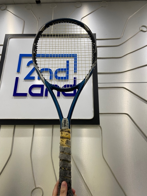Vợt Tennis Wilson Kfactor - Màu xanh - Ngoại hình: 96% - Trầy xước nặng + nứt - Body