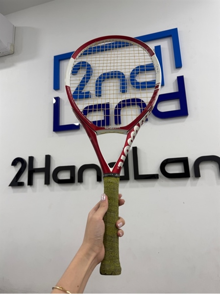Vợt tennis Wilson Ncore N5 - Màu trắng đỏ - Ngoại hình 97% - Trầy xước , quấn cán tróc - Kèm túi 2