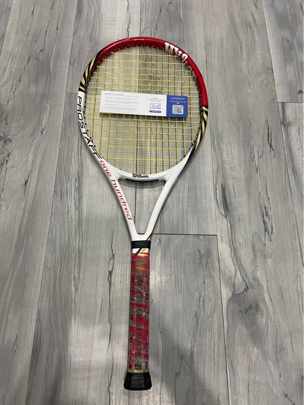 Vợt Tennis Wilson Pro Staff 100 - Màu trắng - Ngoại hình: 97% - Xước nhiều - Body