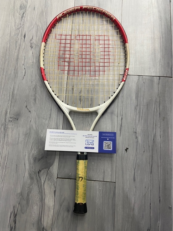 Vợt Tennis Wilson Roger Federer - Màu trắng đỏ - Ngoại hình: 97% - Trầy khung - Body