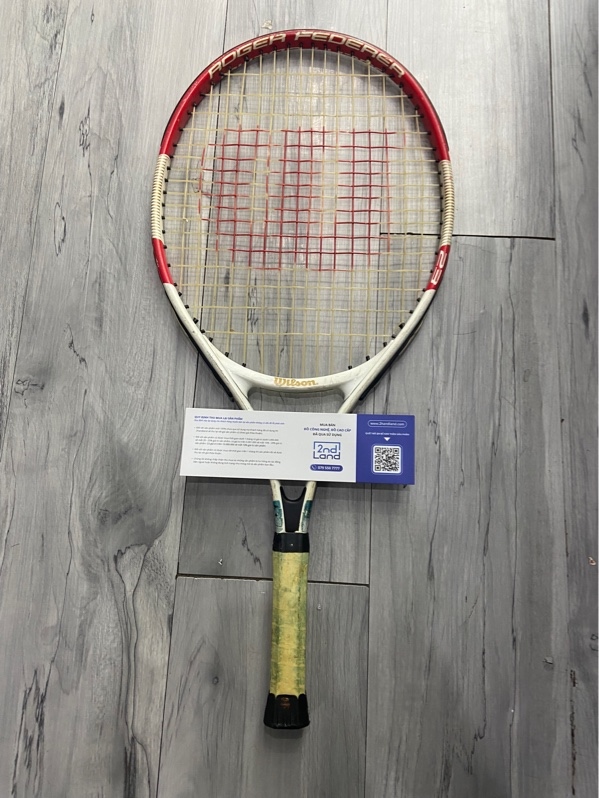 Vợt Tennis Wilson Roger Federer - Màu trắng đỏ - Ngoại hình: 97% - Trầy khung - Body