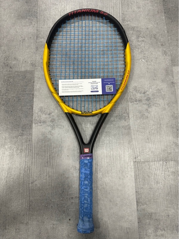 Vợt Tennis Wilson Titanium 5.0 - 263G - Màu vàng đen - Ngoại hình 97% - Trầy - Body
