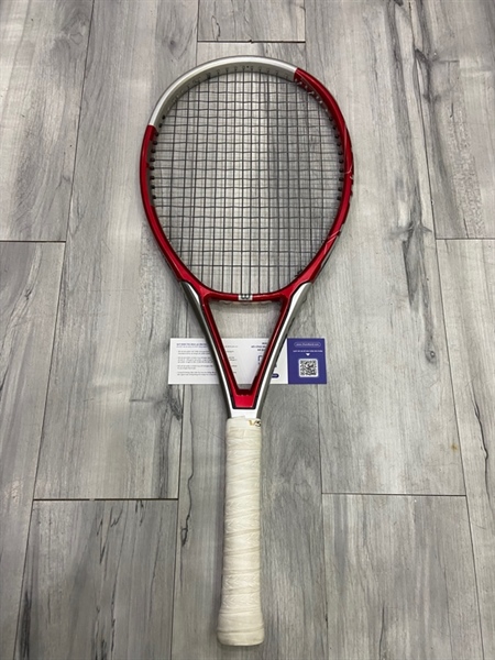 Vợt Tennis Wilson Triad 5 283G - 50-60 LBS - 69 cm - Màu đỏ - Ngoại hình: 97% - Cán trầy, tróc sơn, bụi - Body 2