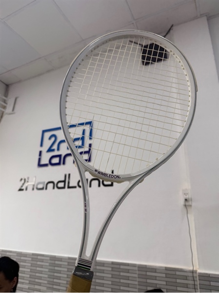 Vợt tennis Wimbledon HM-98 HIGH Modulus Graphite Grip 41/4 - Size 98 - ngoại hình: 97% - màu trắng - kèm túi - đã thay dây 1