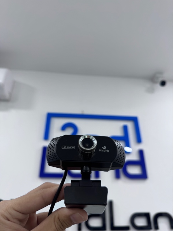 Webcam Kisonli - HD 1080P - Màu đen - Ngoại hình 98% - Body