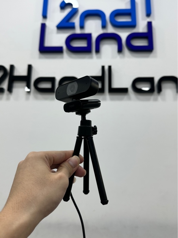 Webcam Rapoo C260 Full HD 1080p - Màu đen - Ngoại hình 97% - Kèm chân tripod mini