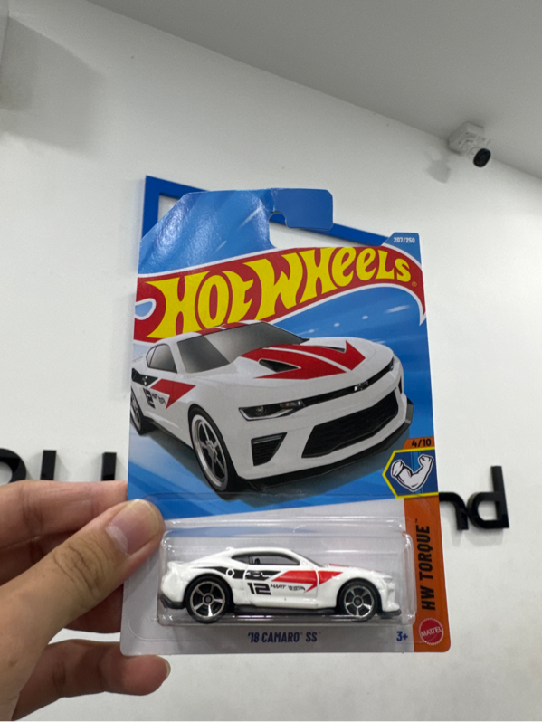 Xe mô hình hot wheels - 18 CAMARO SS - Màu trắng - Newseal