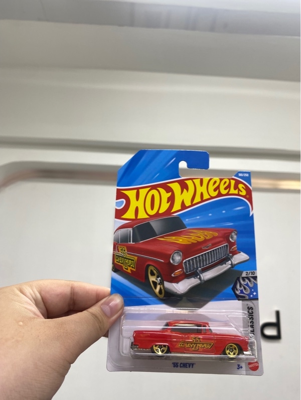 Xe mô hình Hot Wheels 55 Chevy - Màu đỏ - Newseal