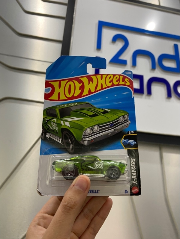 Xe mô hình Hot Wheels - 69 Chevelle - Màu xanh - Newseal
